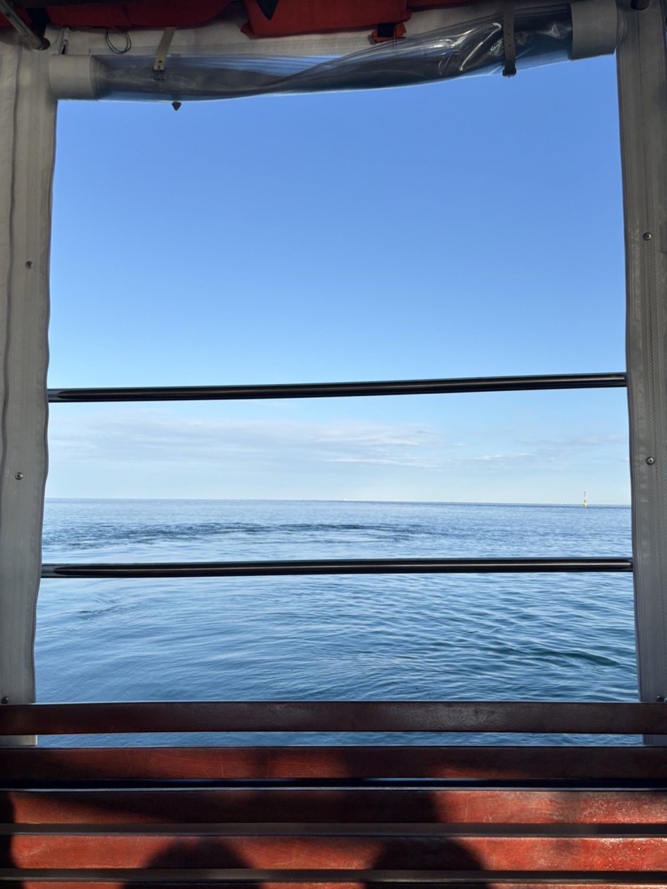 Sea seen from boat